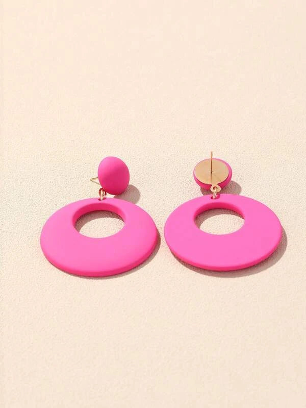 Round Drop Earrings