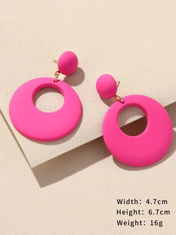 Round Drop Earrings