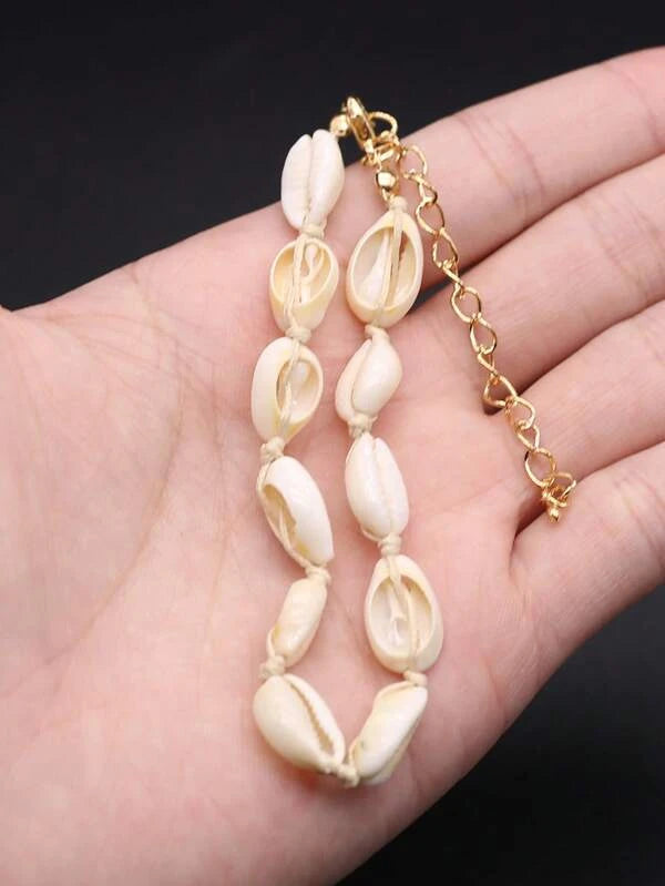 Shell Decor Necklace & Bracelet