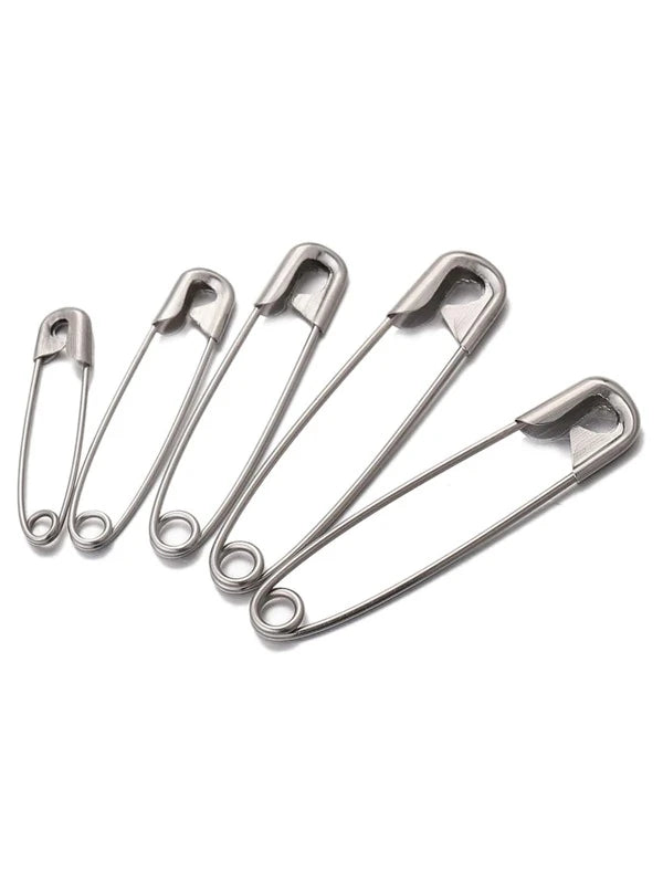 50pcs/set Casual Stainless Steel DIY Safety Pin For Women For DIY Jewelry Making