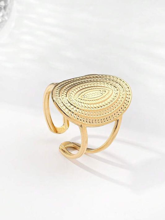 Textured Metal Cuff Ring