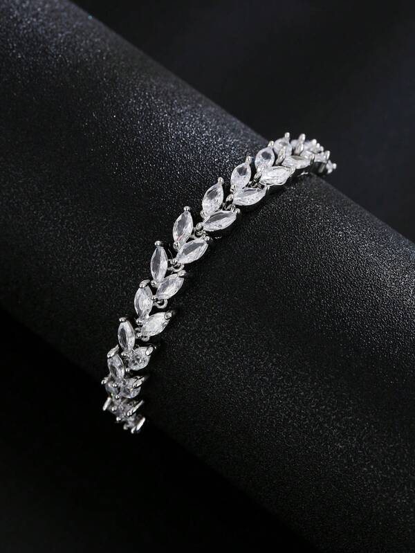 Cubic Zirconia Decor Bracelet