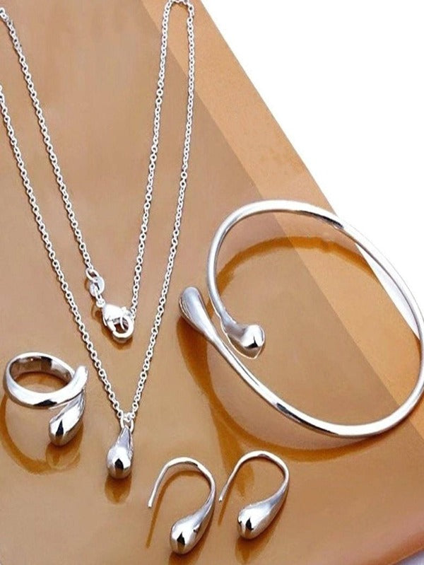 5pcs/set Fashion Zinc Alloy Minimalist Jewelry Set