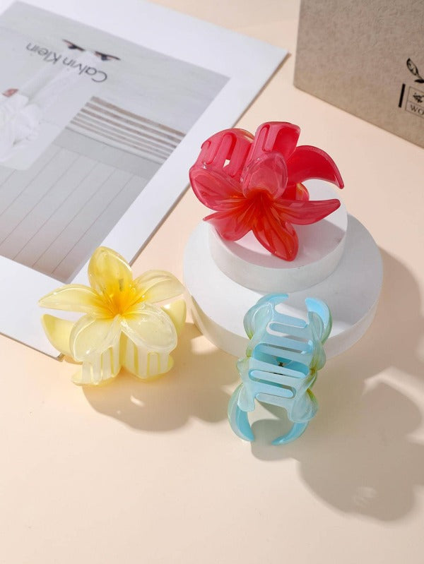 1pc Random Flower Design Hair Claw