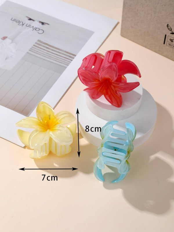 1pc Random Flower Design Hair Claw