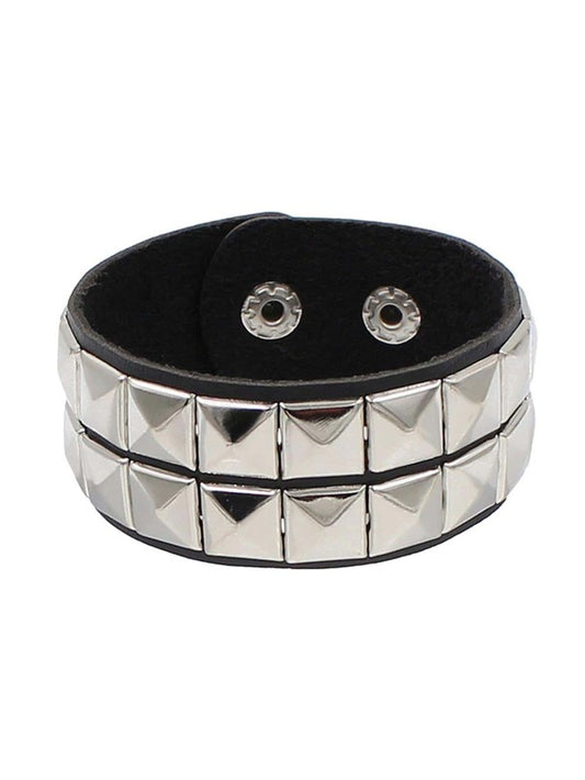 Punk PU Polyurethane Studded Decor Bracelet For Men Women For Daily Decoration