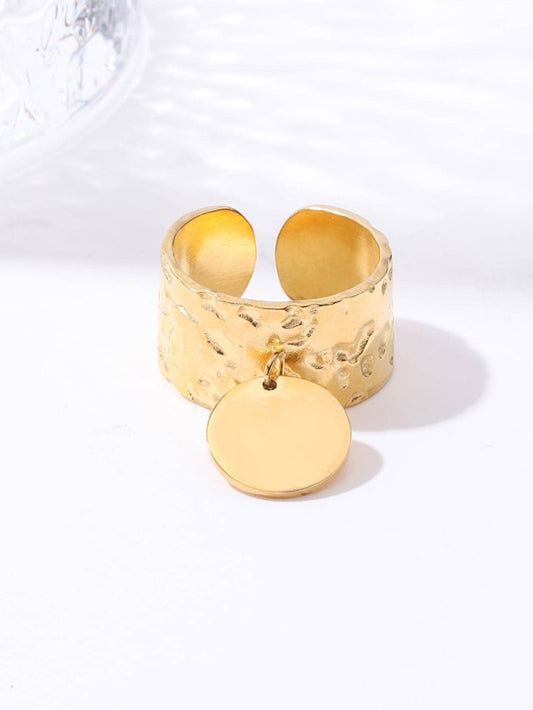 Round Charm Cuff Ring