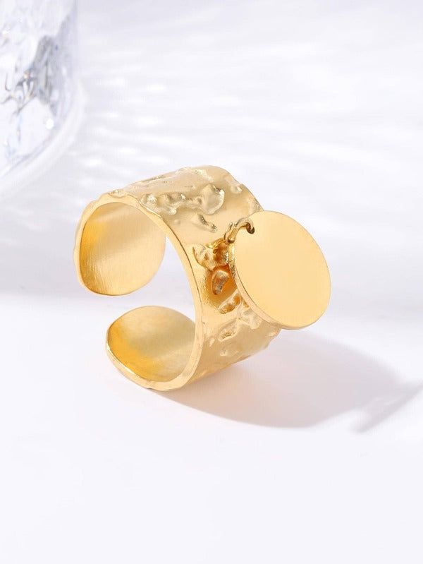 Round Charm Cuff Ring