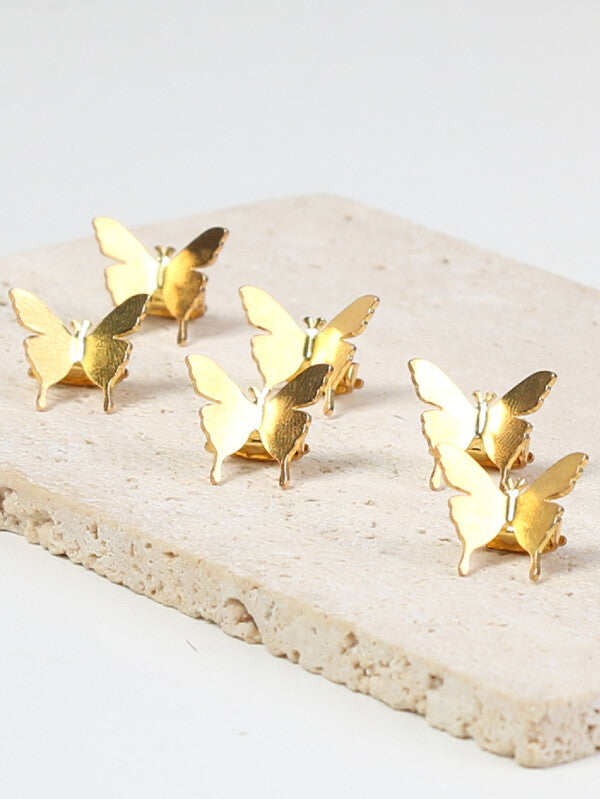 6pcs Butterfly Decor Hair Clip