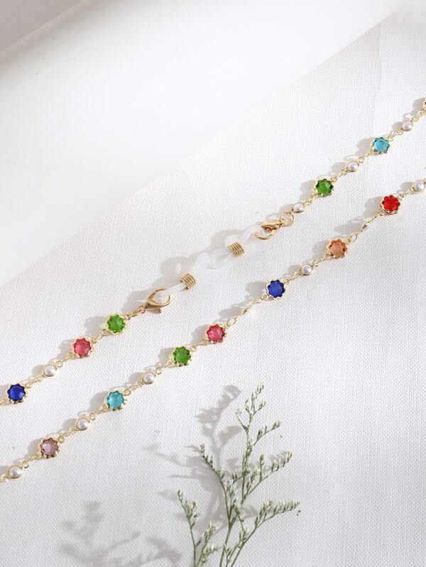 Rhinestone Decor Glasses Chain